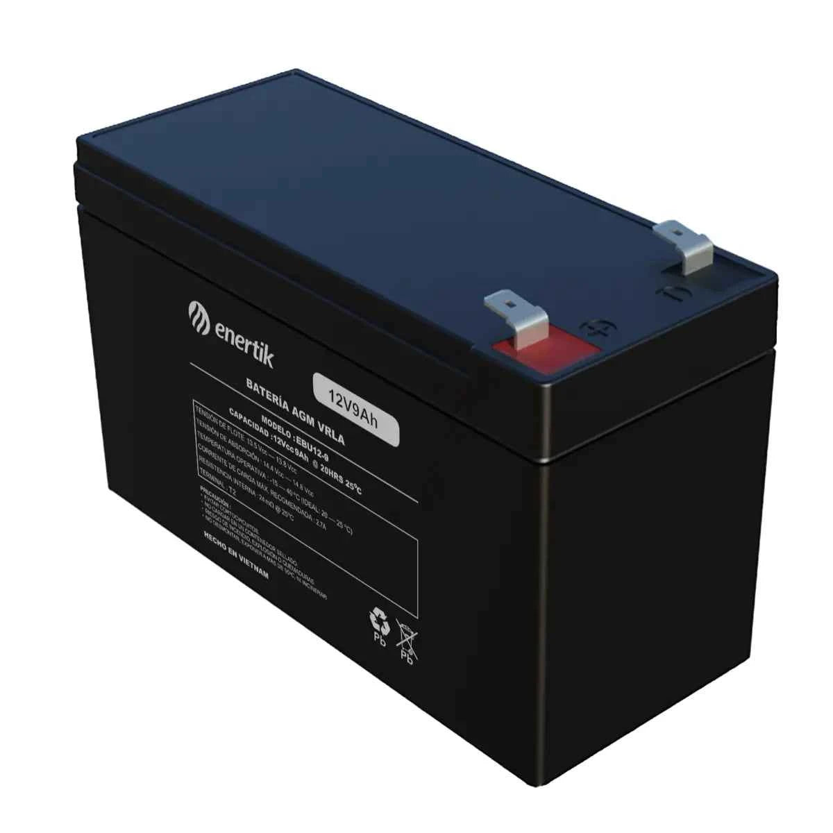 Batería de Ciclo Profundo AGM – Enertik – 12V 9Ah