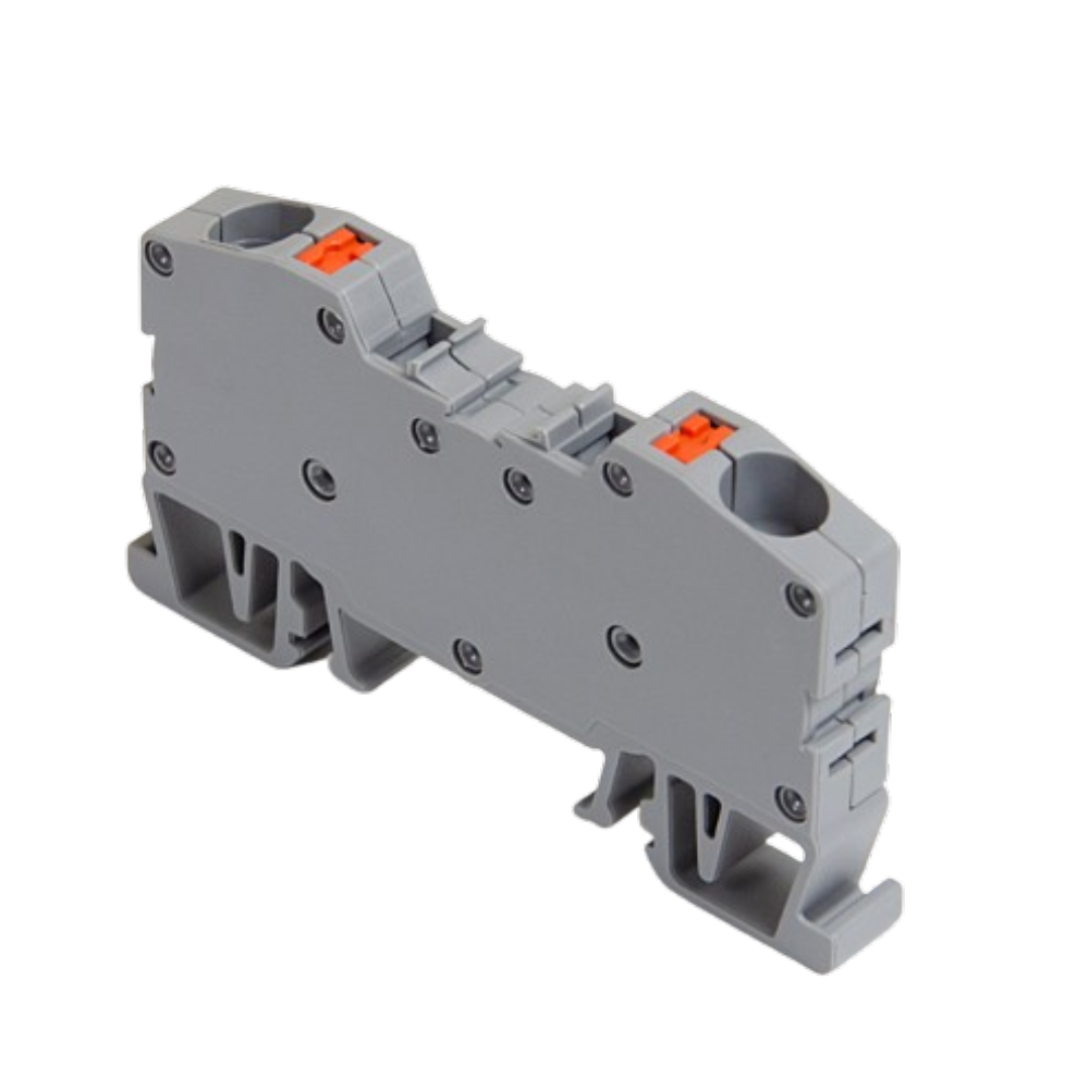 Bloque de Terminales 10 mm² con Sistema de Inserción Directa para Carril DIN – Onka