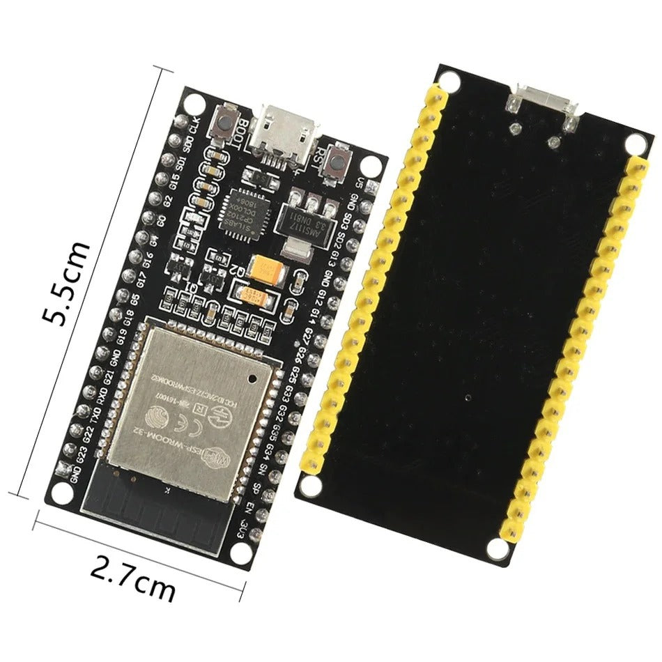 Módulo Microcontrolador ESP32 de 38 Pines con Conectividad WiFi e Inalámbrica Bluetooth