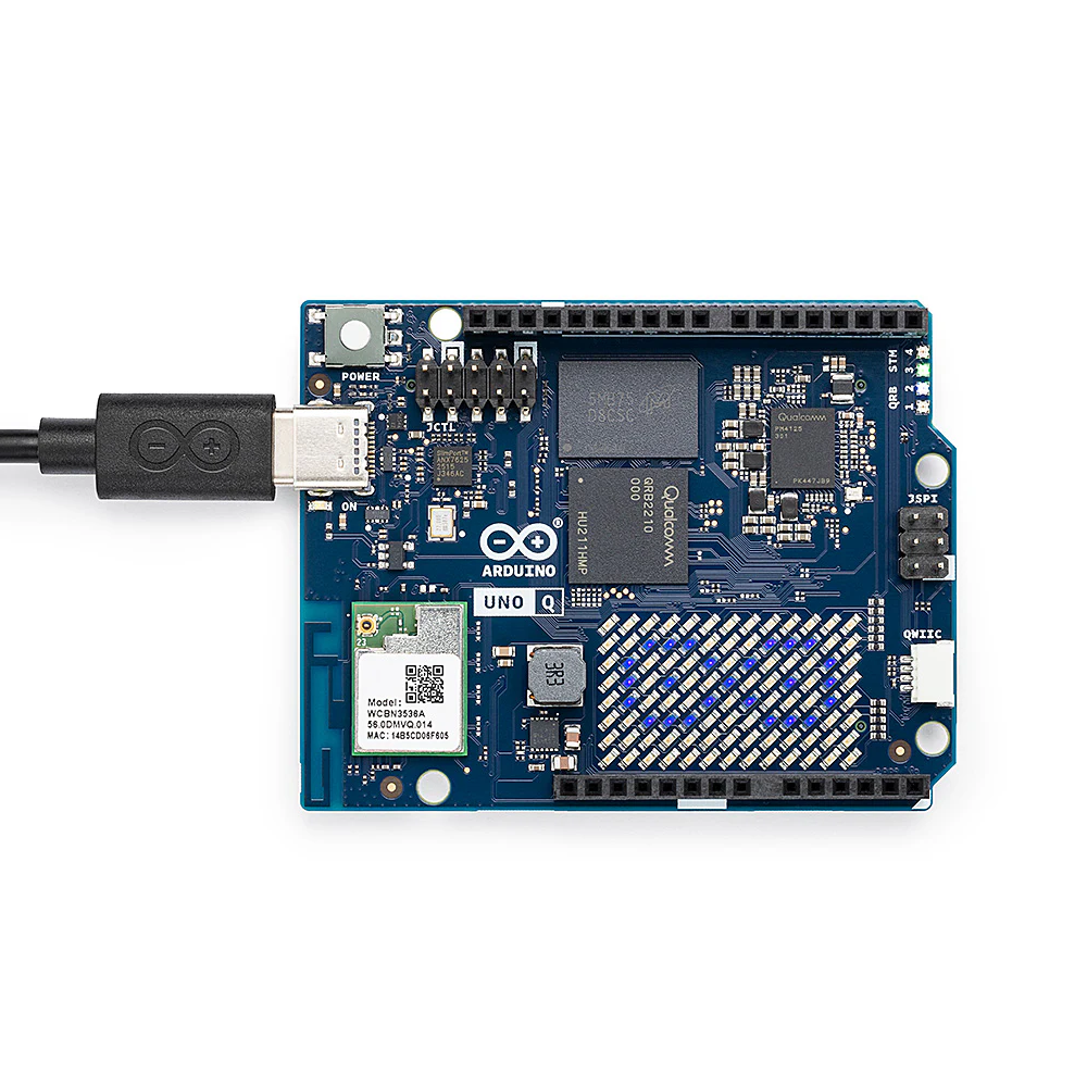 Placa Arduino UNO Q 4GB equipada con Procesador Qualcomm® Dragonwing™