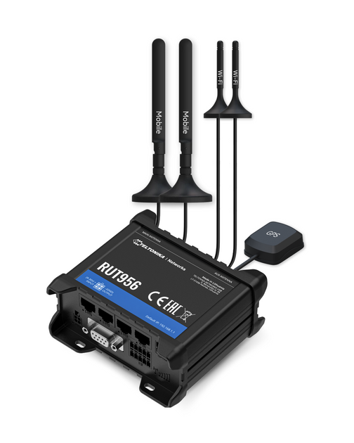 Router LTE Con E/S, GNSS y RS232/RS485, Doble SIM