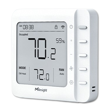 Termostato Inteligente LoRaWAN Milesight WT211 para HVAC 24VAC