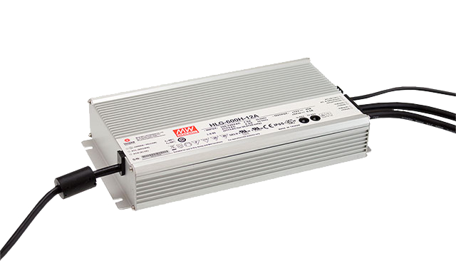 Driver LED carcasa metálica voltaje 600W HLG-600H - A - Ajuste Potenciómetro (Io) - 42V