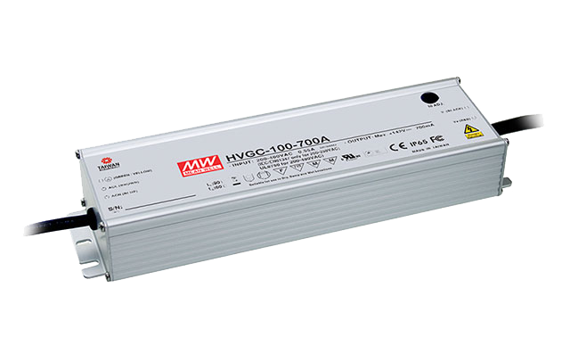 Driver LED corrriente carcasa metal 100W HVGC-100 - 350mA (comúnmente usado) - B - 3 en 1 (1-10V, Resistor, PWM)