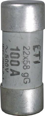 Fusible 22x58 mm; curva gG; marca ETI - 63A