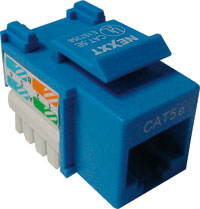 NEXXT Keystone Jack Cat5e 110 Type Azul