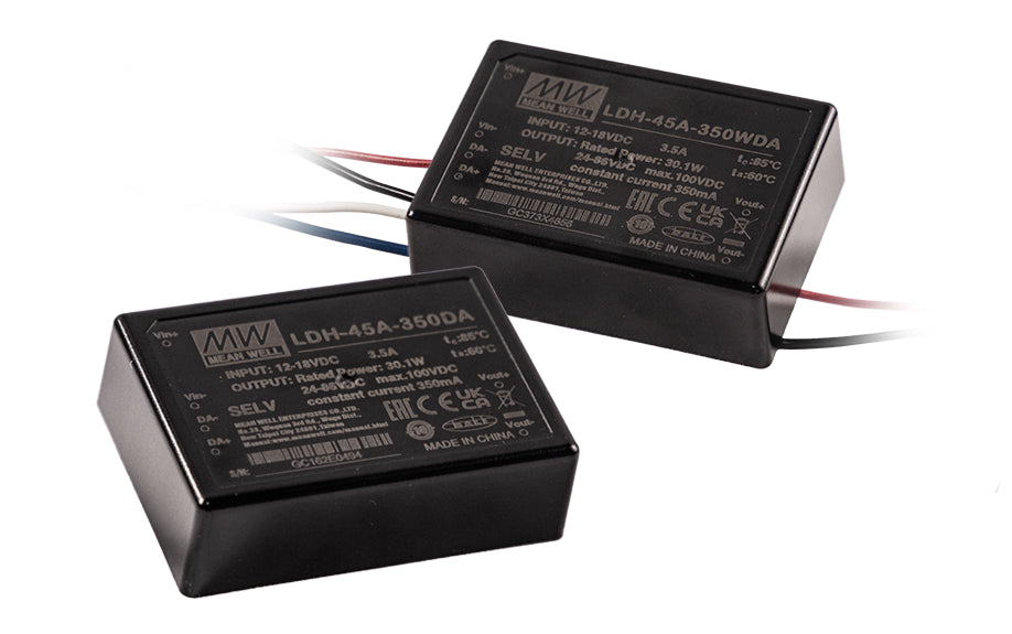Conversor DC-DC Step-UP para LED opcional DALI 45W LDH-45 - 9 a 18VDC - Estilo de montaje PIN - 500mA (comúnmente usado) - PWM