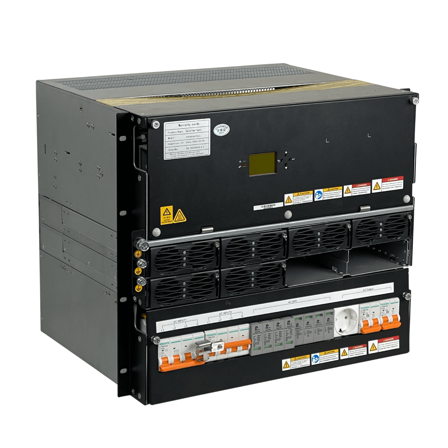 RECTI-300A. Fuente de alimentación conmutada trifásica de salida 53 V y 300 A máx., modelo YQ48300A