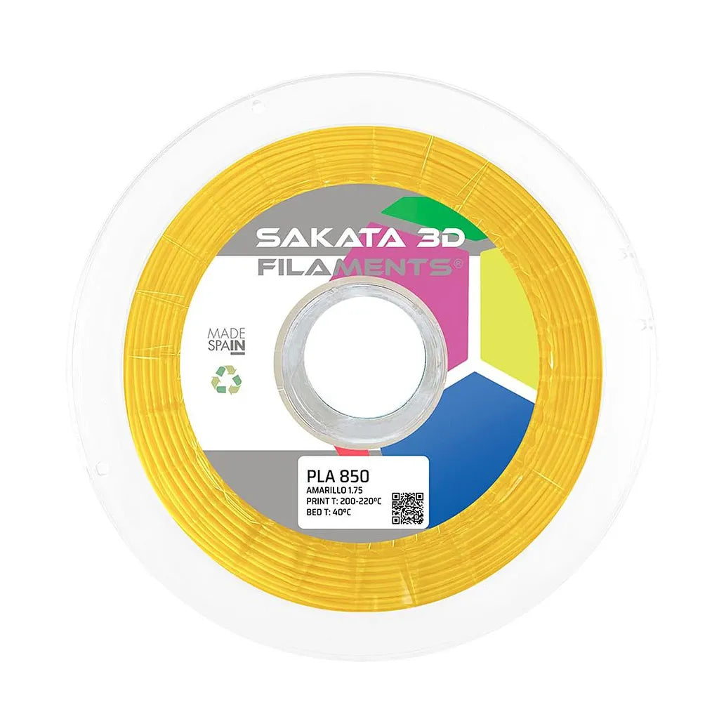 Material de Impresión PLA 850 Tonalidad Amarilla 1.75mm 1kg – Sakata 3D