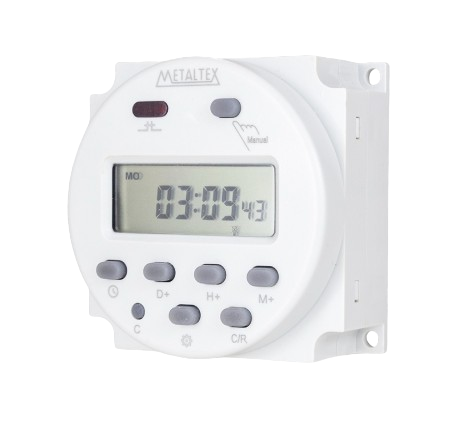 Programador Horario Digital Diario y Semanal 220V AC 16A Metaltex TM-PA4