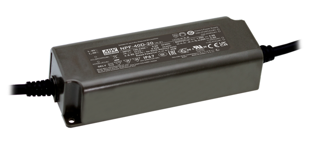 Driver LED plástico corriente dimmer 3 en 1 PFC 40W NPF-40D - 1120mA
