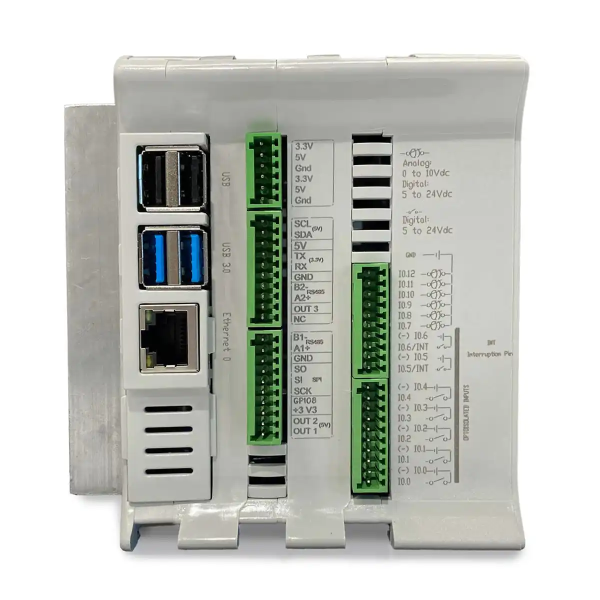 Controlador Lógico Programable Raspberry Pi 21 – 13 Entradas 8 Salidas con UPS Incorporada y conectividad RS485/I2C/SPI