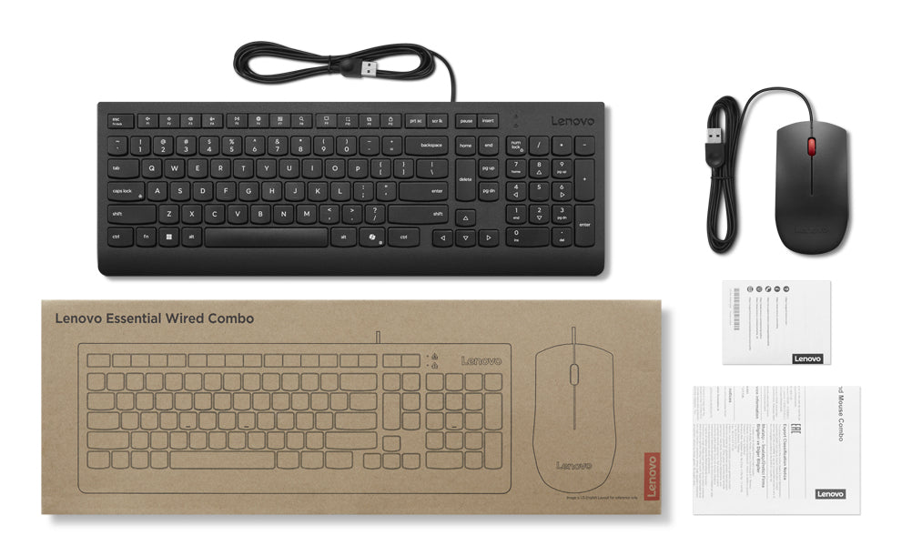 Lenovo Keyboard and mouse set - Essential Wired Combo