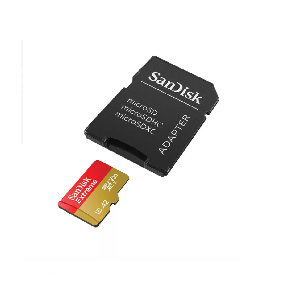 Tarjeta MicroSDXC 256GB Sandisk Extreme U3 A2 V30 4K UHD2 Velocidad de Lectura 190MB/s Velocidad de Escritura 130MB/s
