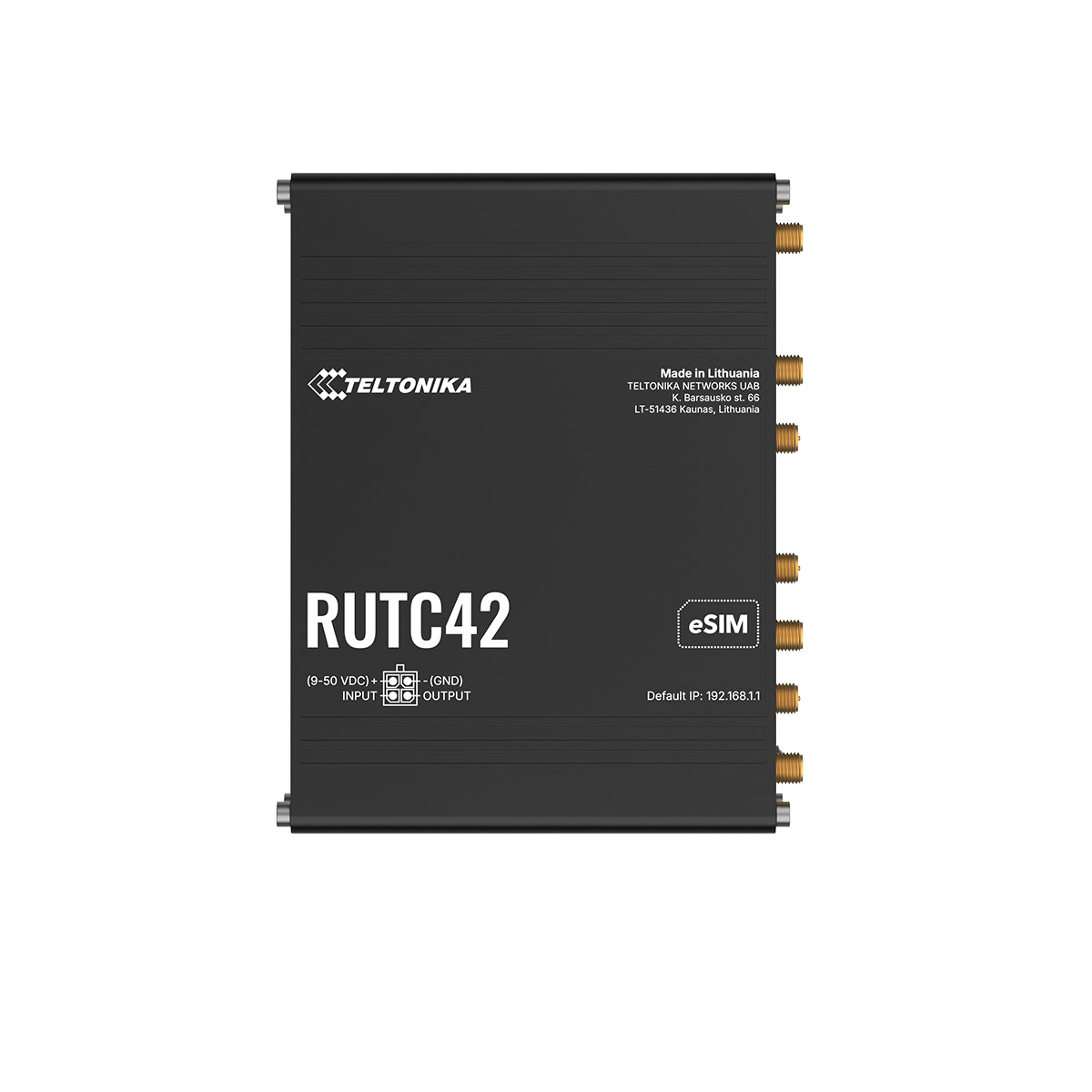 Enrutador celular industrial 4G LTE con doble ranura SIM y doble módem – Teltonika RUTC42