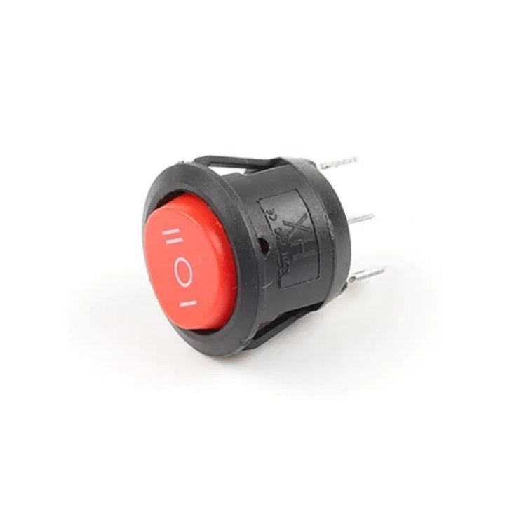 Conmutador Circular SPDT Rojo de doble vía
