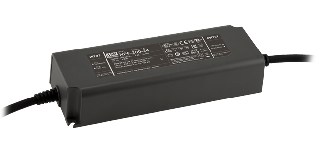 Driver LED plástico voltaje dimmer 3 en 1 PFC IP67 200W NPF-200 - B - 3 en 1 (1-10V, Resistor, PWM) - 54V