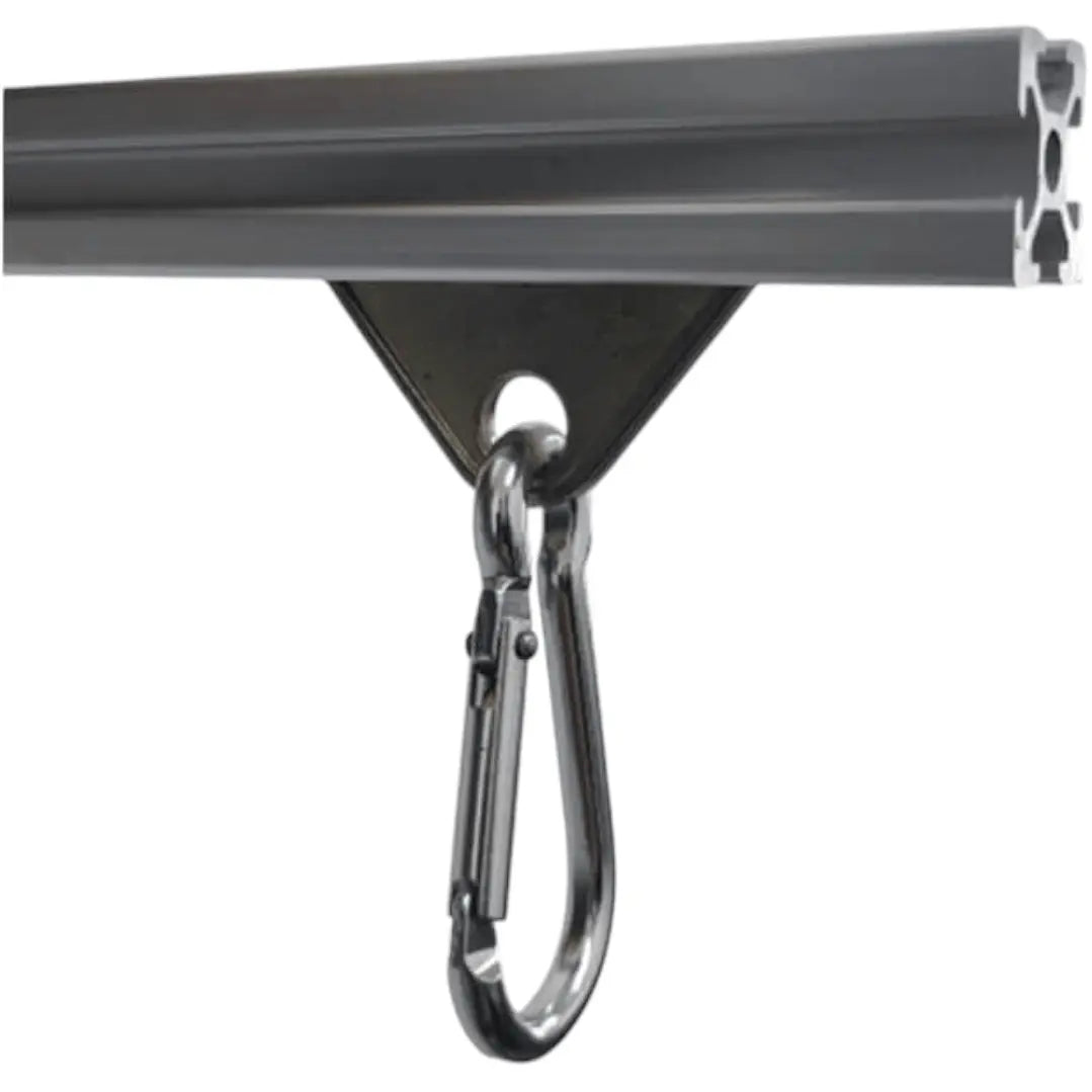 Soporte móvil de suspensión con gancho de seguridad para perfiles de 30 / 40 mm
