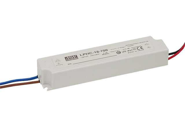 Driver LED plástico corriente 18W LPHC-18 - 350mA (comúnmente usado)
