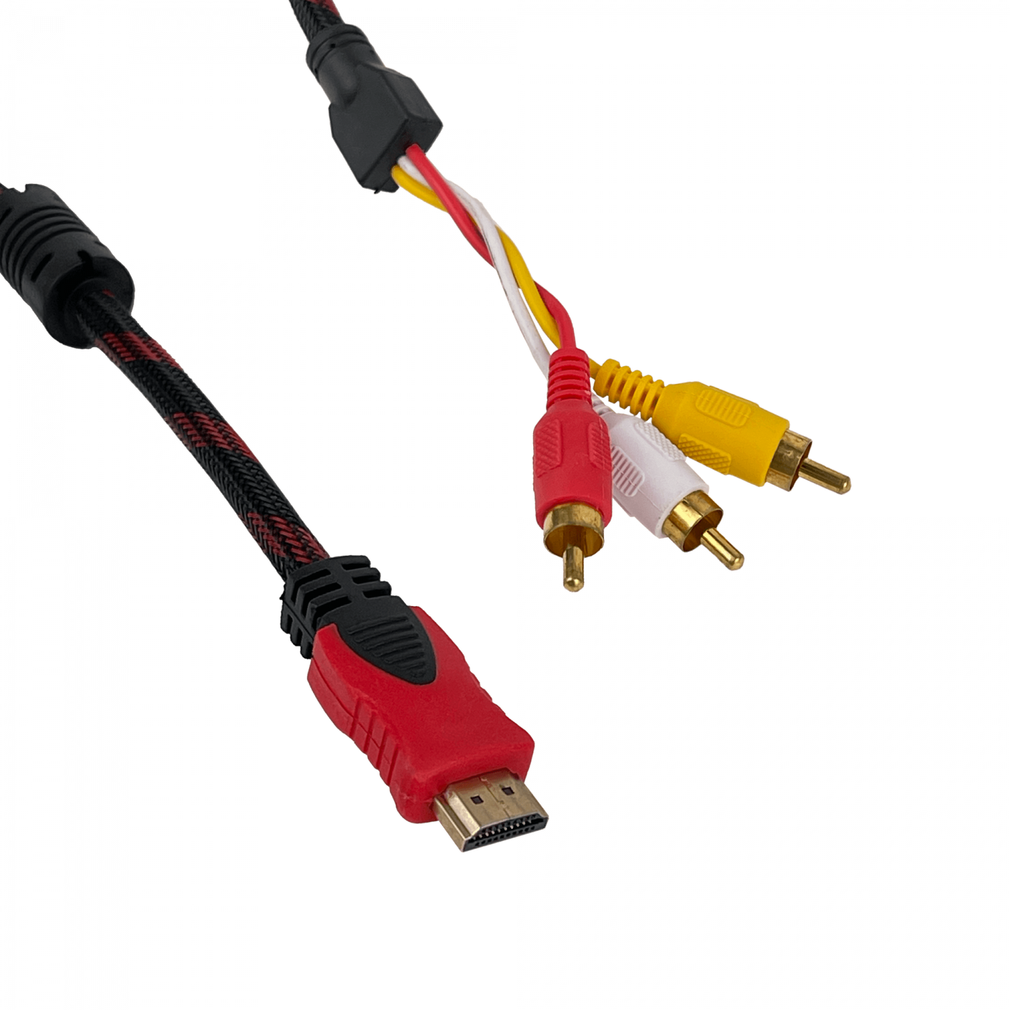 HDMI-3RCA. Conector HDMI macho a 3 conectores RCA macho, longitud 150 cm, resolución 1080p