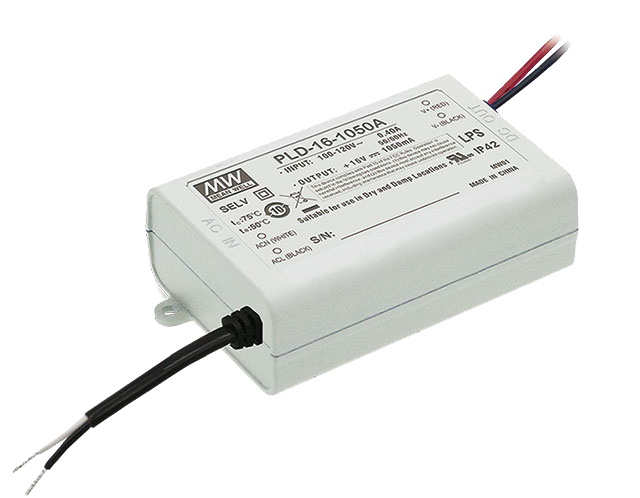 Driver LED plástico corriente PFC 16W PLD-16 - 180 a 295VAC - 700mA (comúnmente usado)