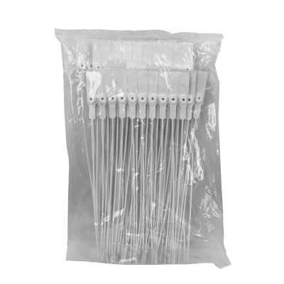 SELLO-B. 100 unidades de precintos de seguridad blancos Metalgrip de plástico, 28cm de largo