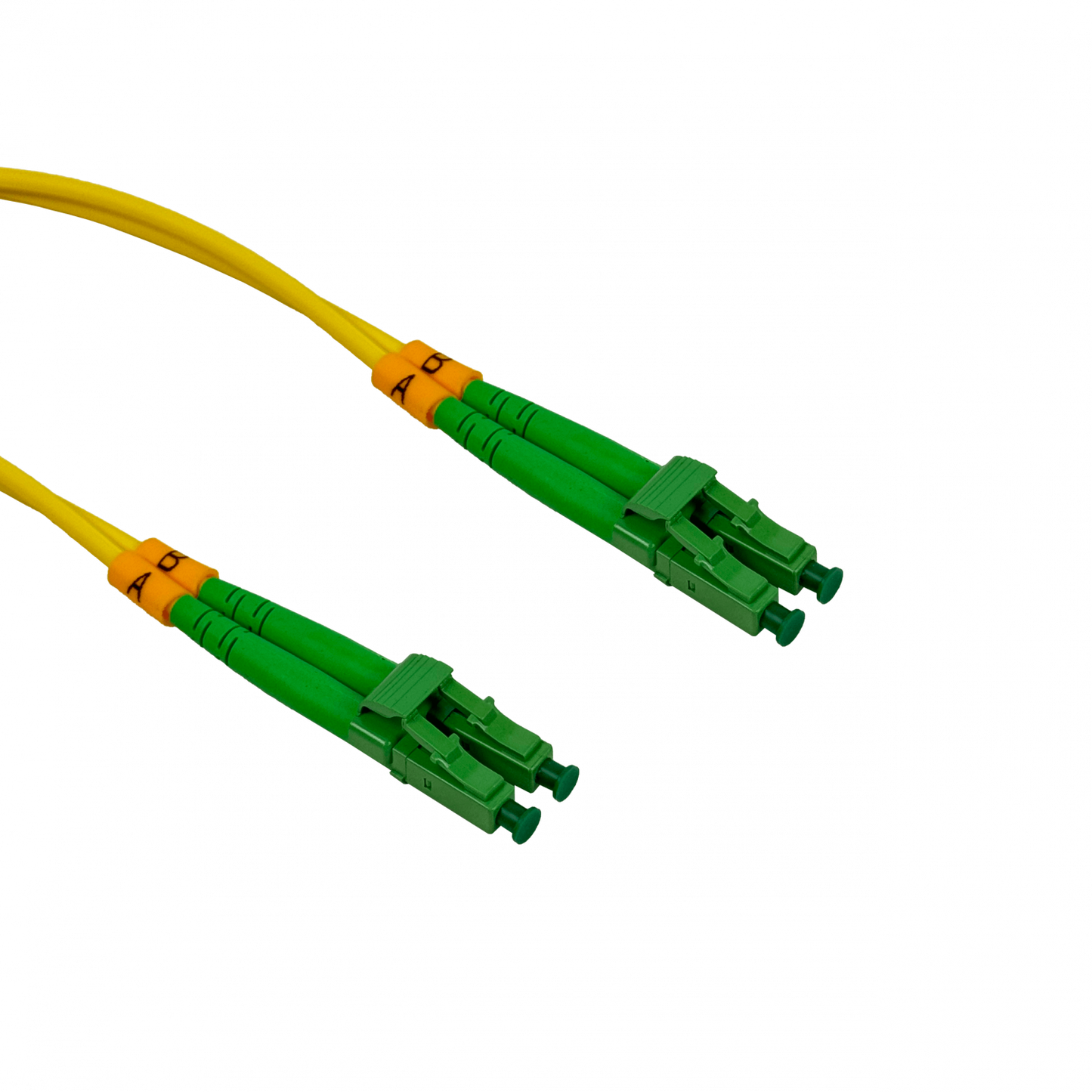 JFSBB2. Cable puente de fibra óptica monomodo dúplex SM de 2 metros LC/APC a LC/APC, diámetro 3.0 mm, núcleo/revestimiento 9/125