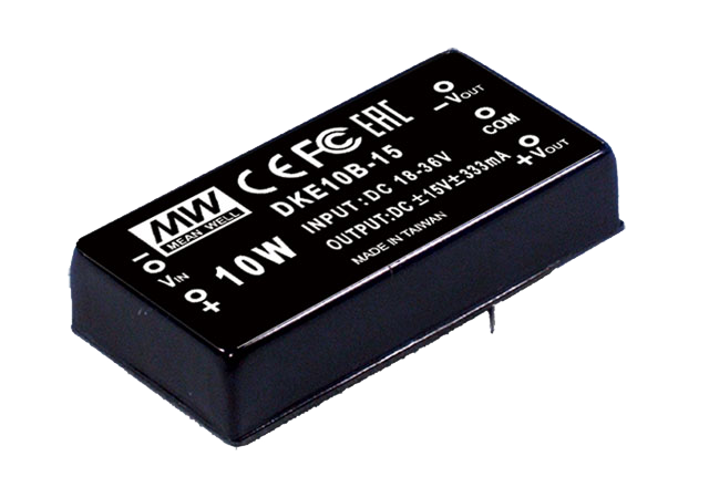 Conversor DC-DC modular 10W DKE10 - 18 a 36VDC - ±24V