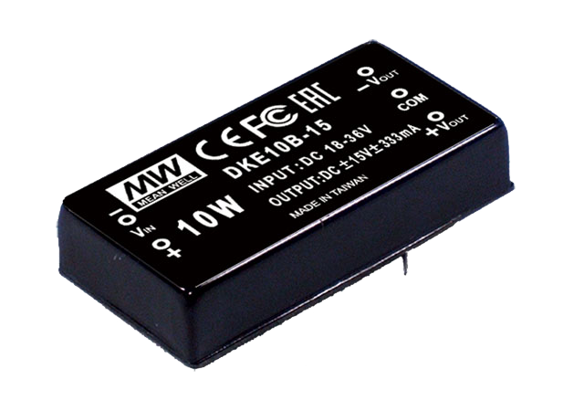Conversor DC-DC modular 10W DKE10 - 9 a 18VDC - ±5V