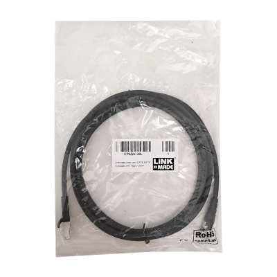 CP6SN-30L LINKMADE S/FTP CAT6 3mt NEGRO LSZH CABLE PATCH INYECTADO MULTIFILAR