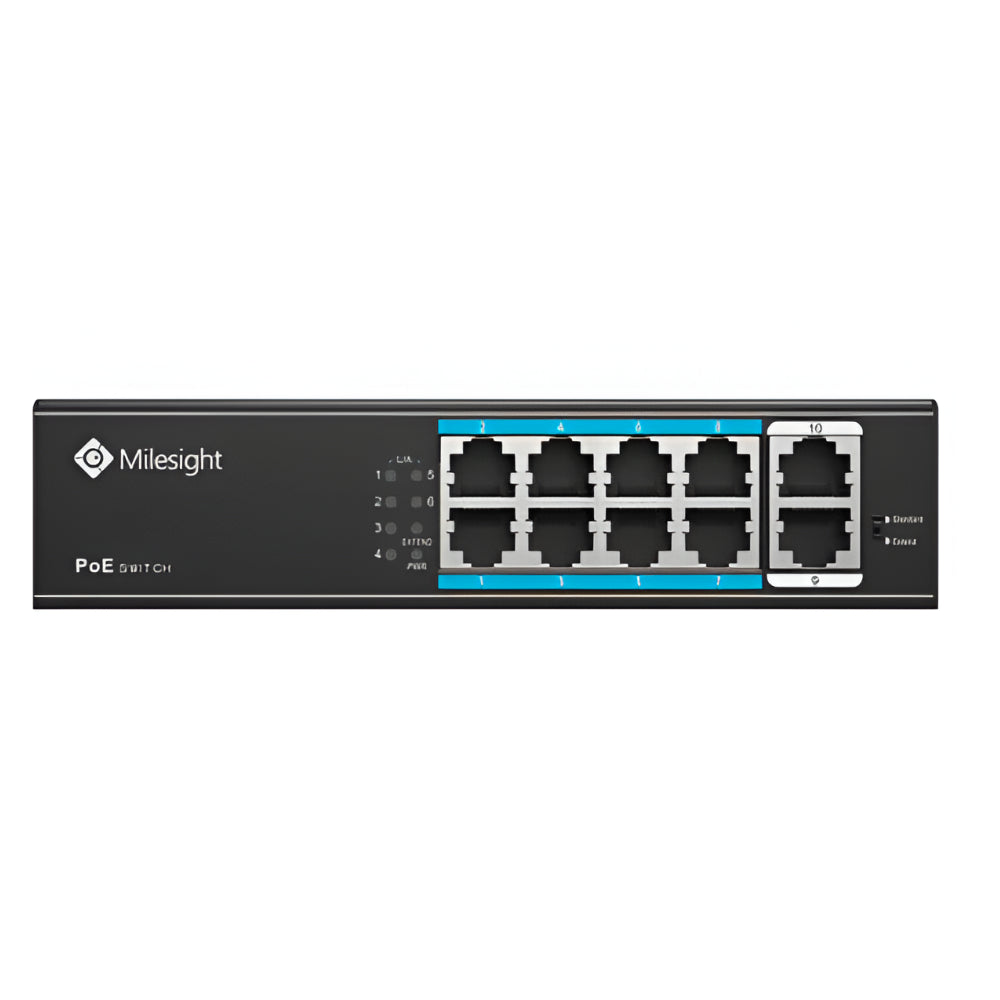 Conmutador de Red Industrial con Inyección de Energía en 8 Puertos de Milesight Modelo MS S0208-GL