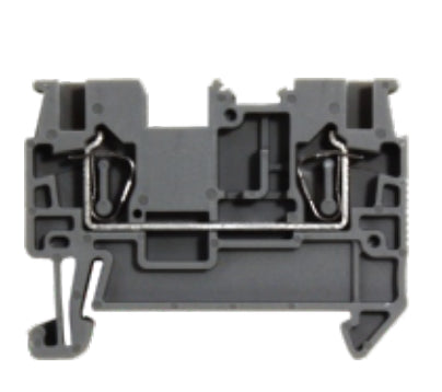 Bornera riel din 2.5mm² 24A libre mantenimiento con resorte BK2 - 2 vías - Verde