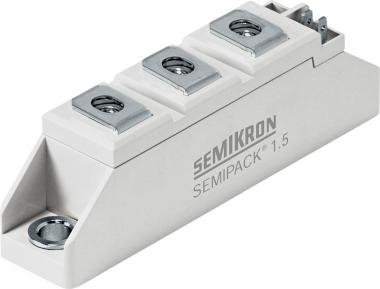 Módulo tiristor SKKT 57B16 E, 1,6kV, 60A, A48, SEMIPACK1, 7 pines