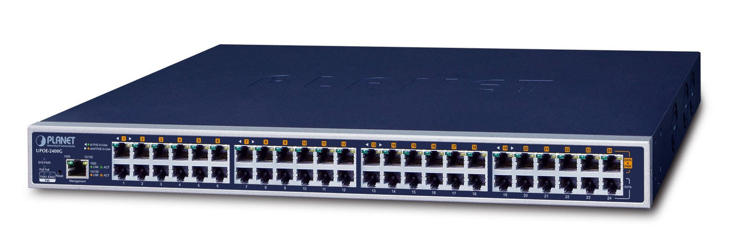 Concentrador de inyector administrado PoE++ Gigabit 802.3bt de 24 puertos (800 vatios)