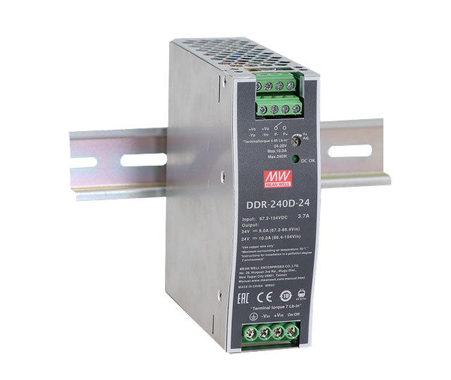 Conversor DC-DC riel DIN 240W DDR-240 - 33.6 a 67.2VDC - 48V