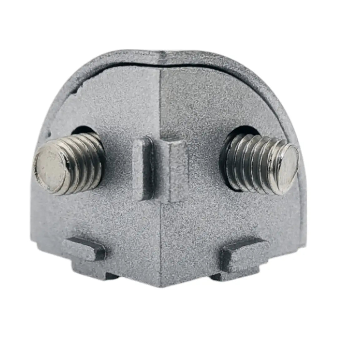 Conector semiesférico triple para perfil de ranura T 40x40 mm