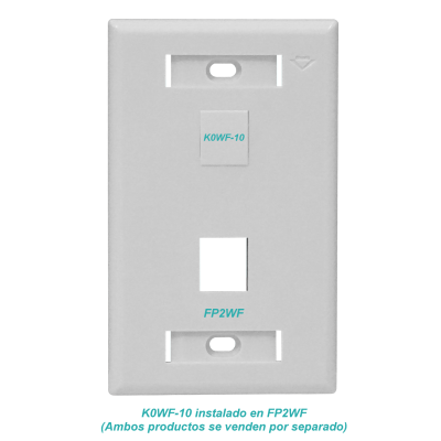 K0WF-10. FURUKAWA. Paquete de 10 tapas ciegas para módulo Keystone en color blanco, referencia 35050371