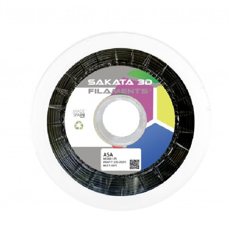 Material de Impresión ASA Durabilidad Mejorada Negro 1.75mm 850g – Sakata 3D