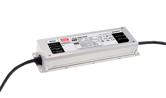 Driver LED carcasa metálica voltaje PFC 300W ELG-300 - 24V