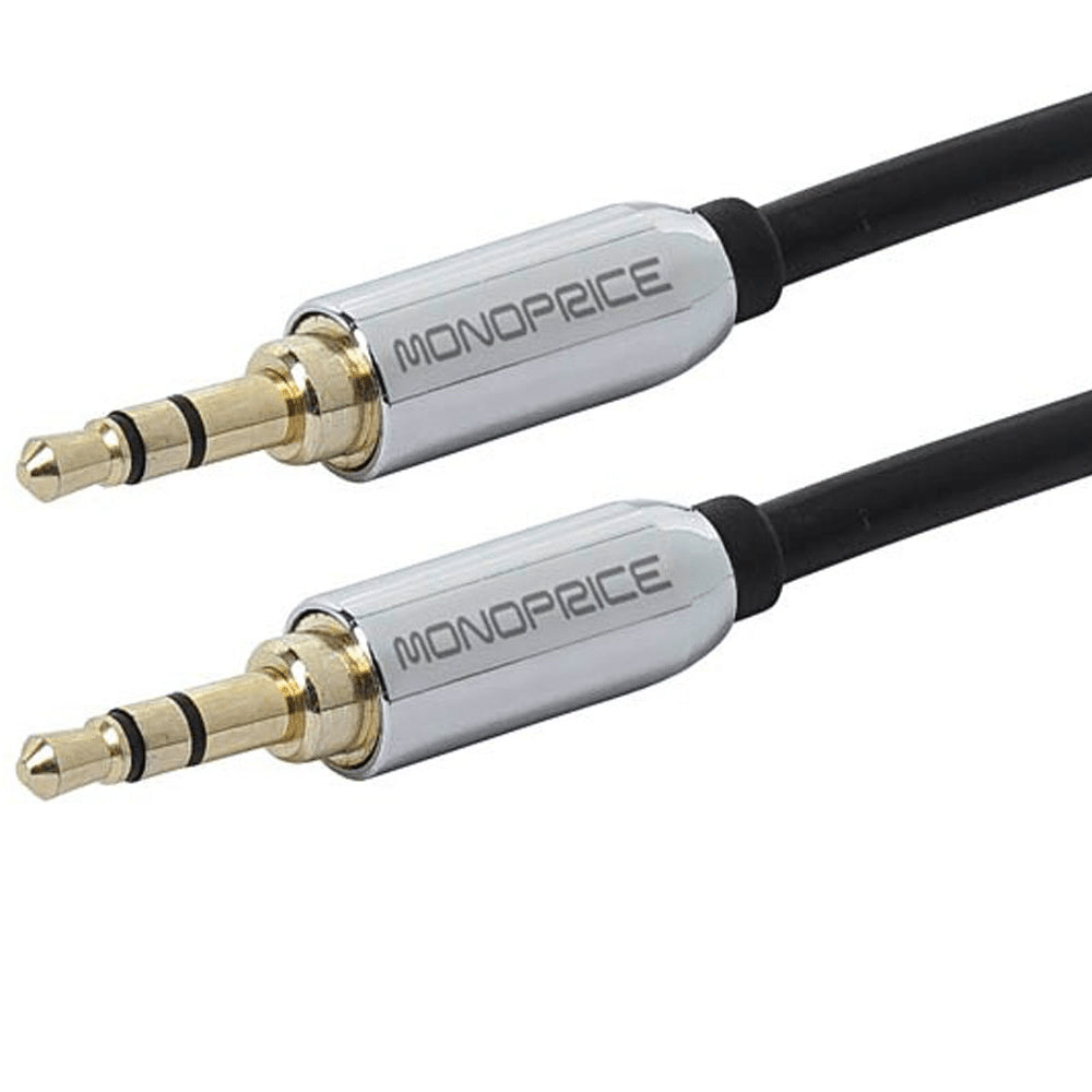 Cable de Audio Jack 3,5mm 1,8m Ambos Extremos Macho Revestimiento Dorado – Monoprice
