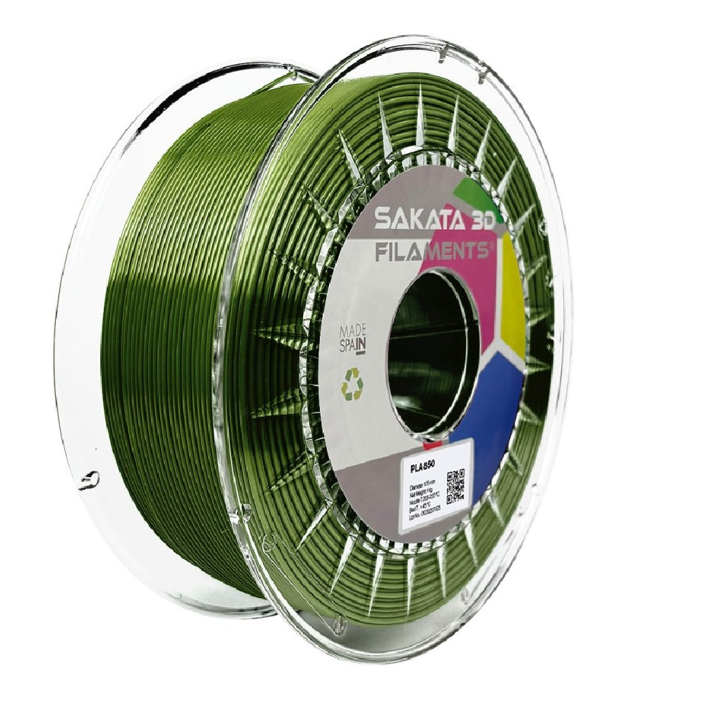 Filamento PLA 1kg Acabado Seda Tonalidad Verde Abeto 1.75mm – Sakata 3D