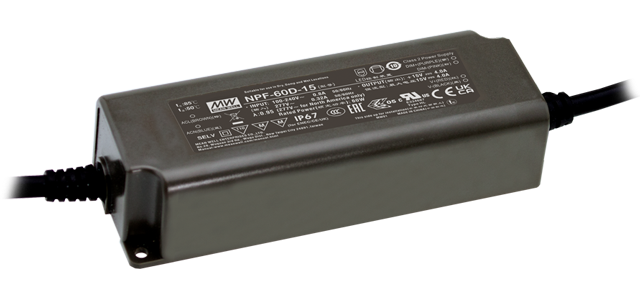 Driver LED plástico corriente dimmer 3 en 1 PFC 60W IP67 NPF-60D - 1430mA