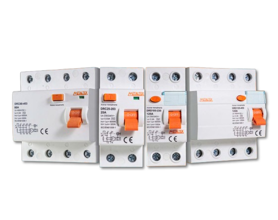 Interruptor Diferencial Residual 40A Serie DRC Metaltex. - 4 Polos - 30mA