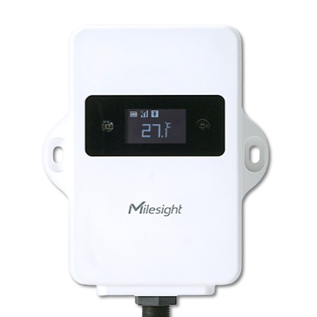 Sensor de Temperatura y Humedad LTE Milesight TS602 con pantalla OLED y sondas externas