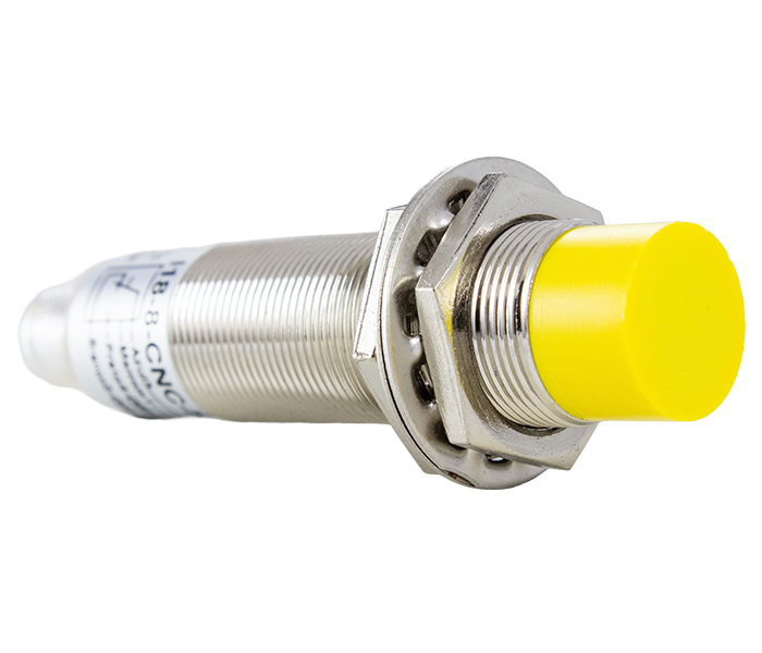 Sensor inductivo sin cara NPN de 8 mm - NA+NC - Conexión M12