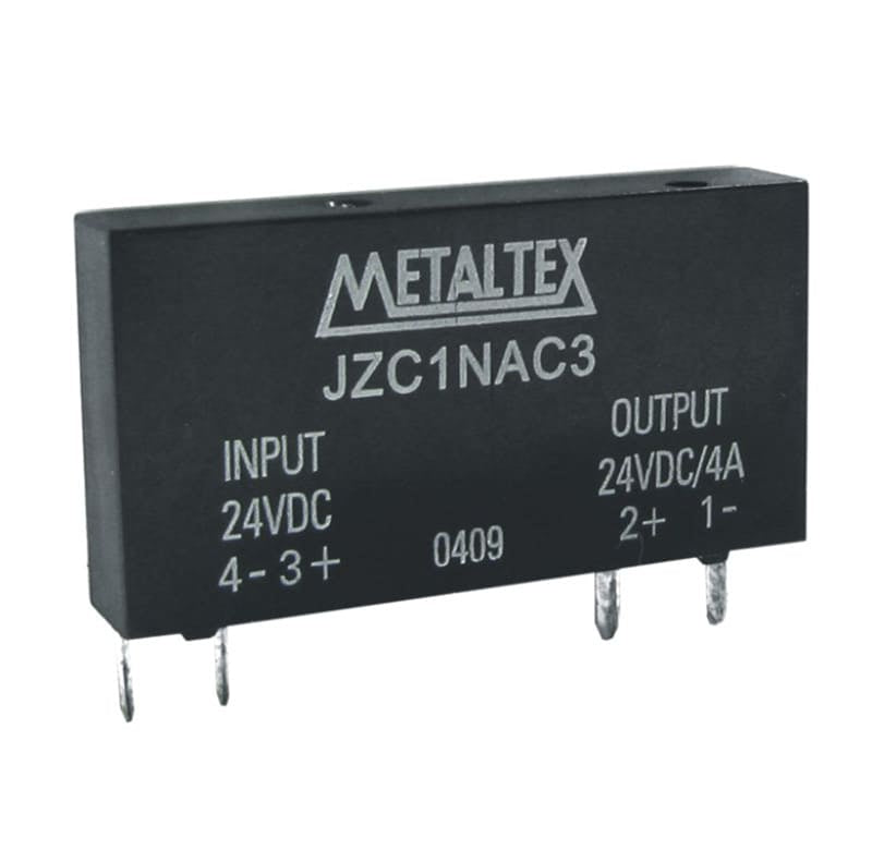 Relé de estado sólido SSR 1 NA 4A control DC serie JZC - 9.6VDC a 14.4VDC