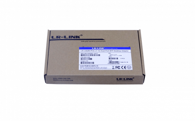 PCIE-2SFP Adaptador de Red LRLINK PCIe-x1 2-Puertos SFP 1G Servidor Chip Intel I350AM2