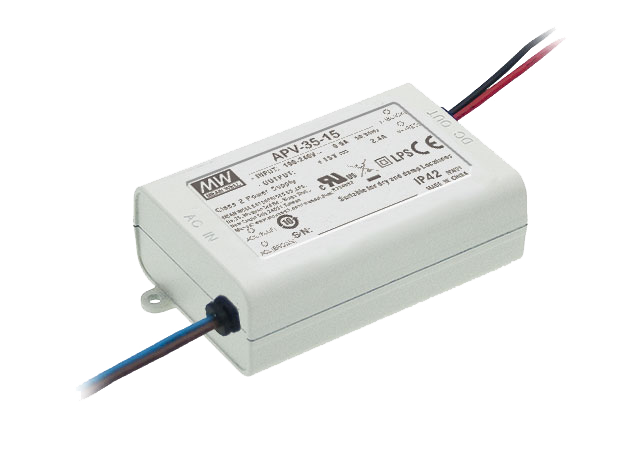 Driver LED plástico voltaje 35W APV-35 - 15V