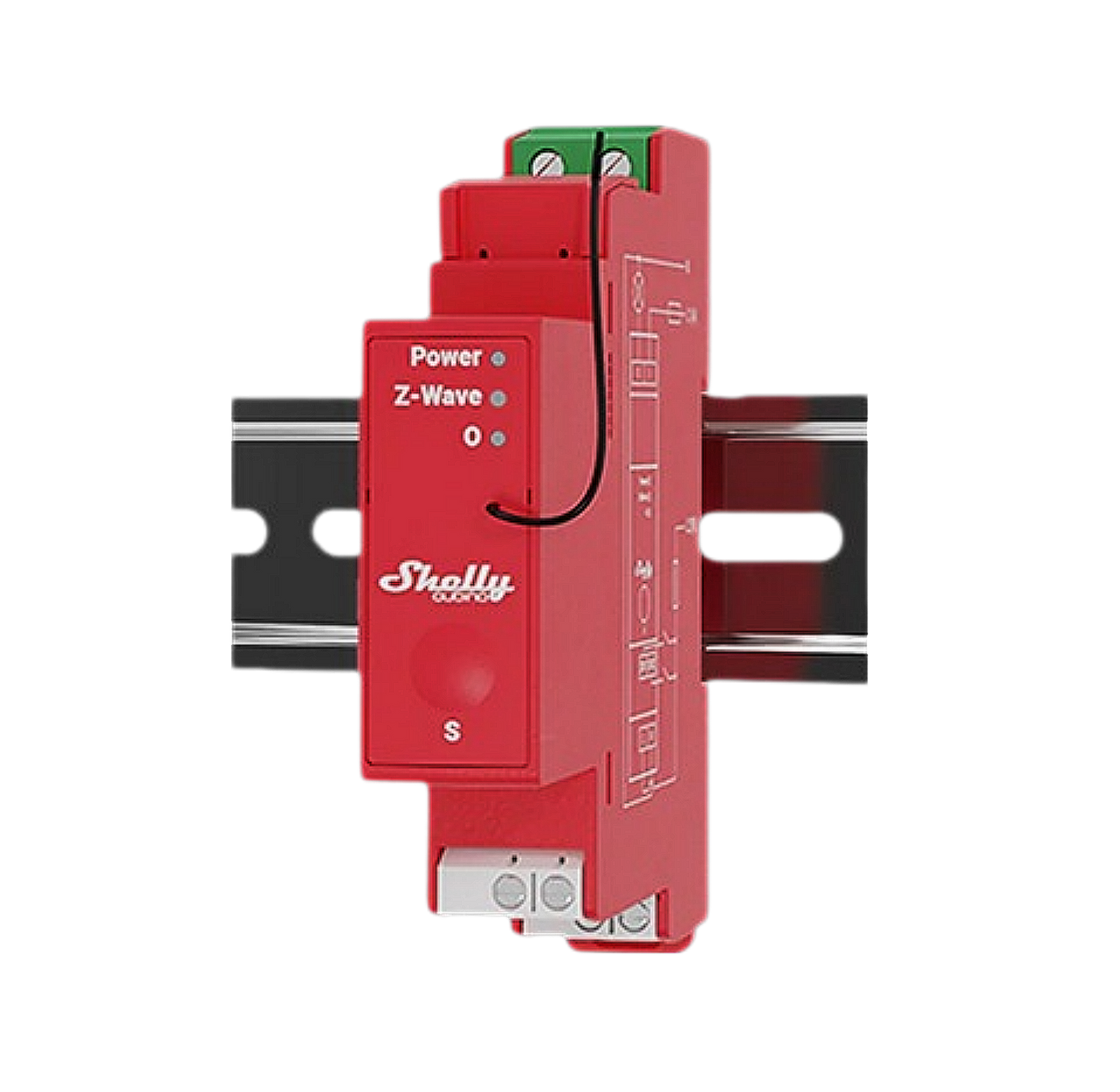 Interruptor inteligente Shelly Wave Pro 1PM, montaje DIN, medición de energía, 110-240 V AC, 16 A, Z-Wave