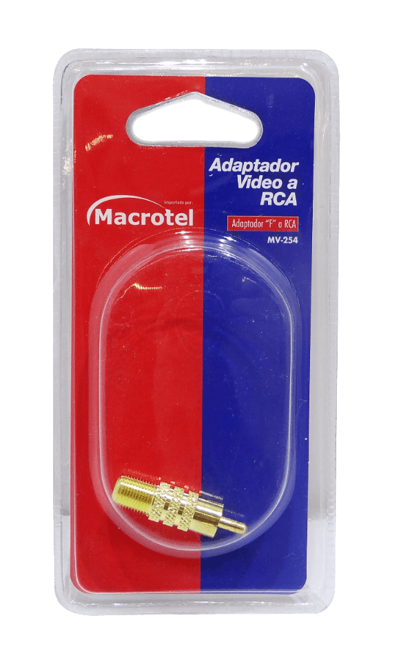 FHCM Adaptador de acople F-Hembra a RCA-Macho dorado